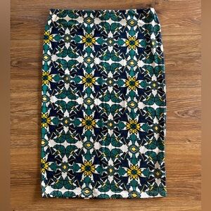 🌻 Forever 21 Blue and Yellow Floral Pencil Skirt 🌻